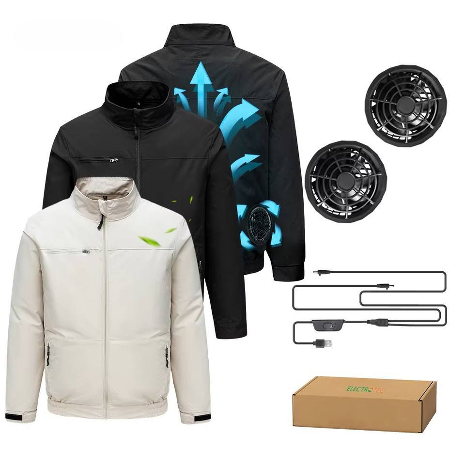 Breathable stand-collar two-fan workwear jacket product gallery image 1