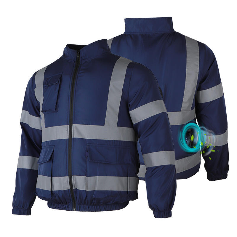 Three-fan high-visibility outdoor cooling work jacket product gallery image 1
