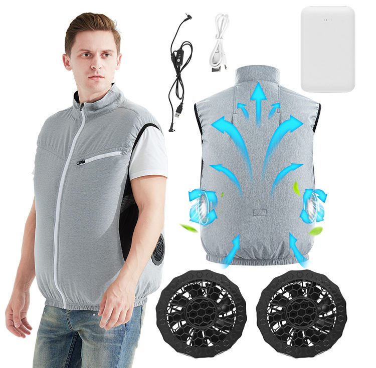 Lightweight 5V USB-powered cooling fan vest product gallery image 1