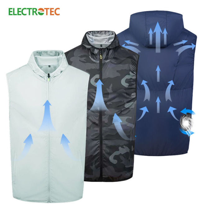 Navy AC-526 color option for Outdoor cooling fan vest jacket
