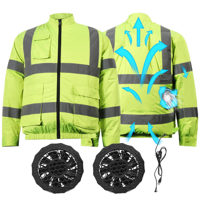 Green AC-711 color option for Outdoor cooling fan vest jacket