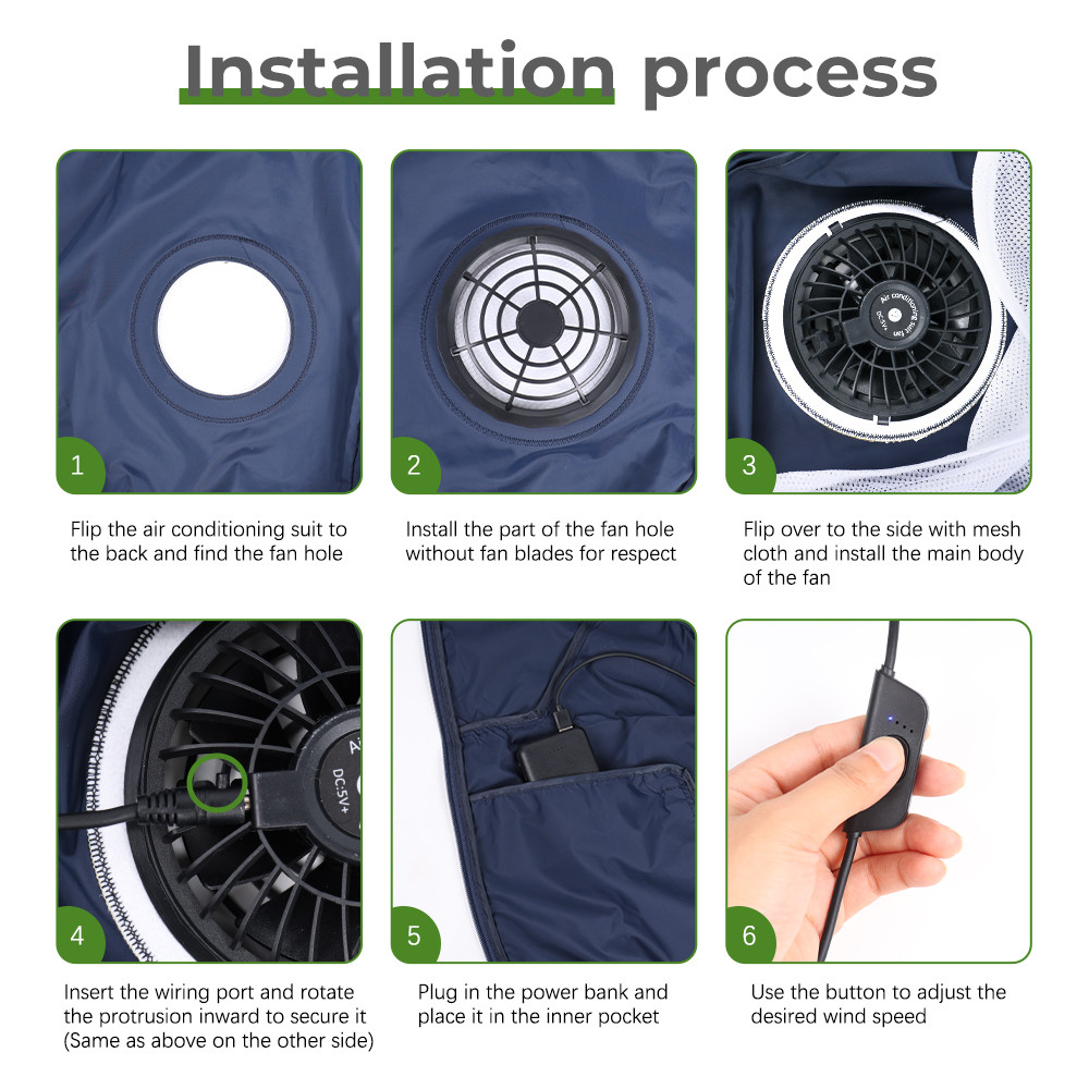 Outdoor cooling fan vest jacket supplier product detail image 7