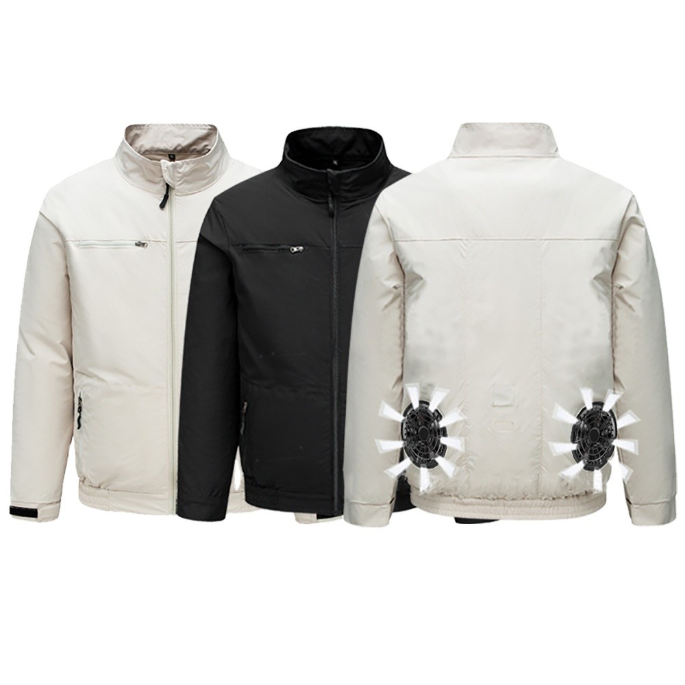 Breathable stand-collar two-fan workwear jacket supplier product detail image 1