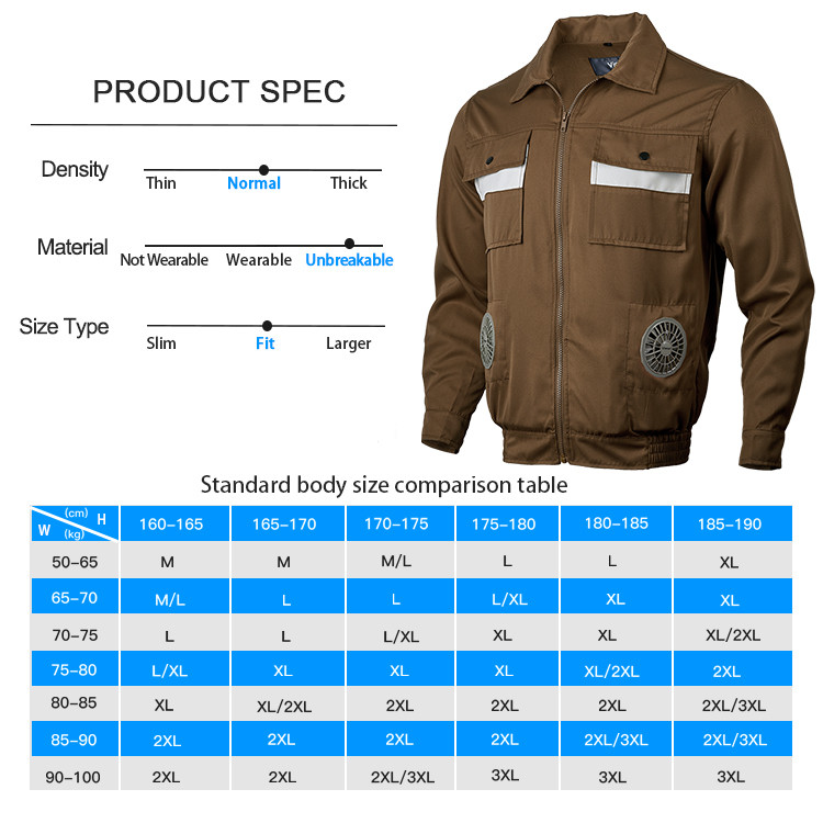 Sun-proof outdoor air-cooling jacket with fans supplier product detail image 7