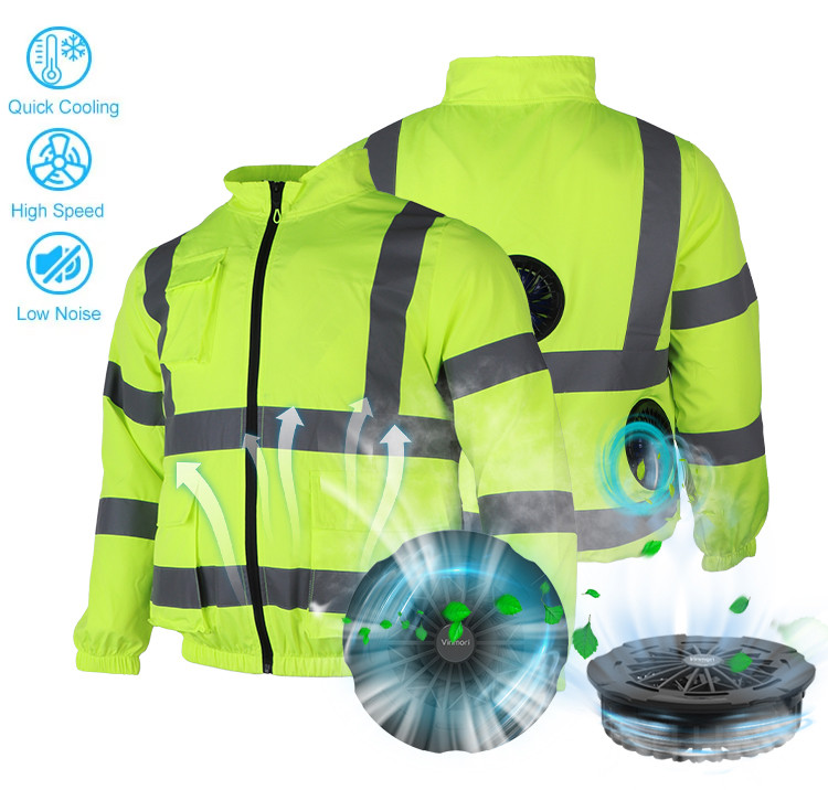 Three-fan high-visibility 5V work jacket supplier product detail image 2