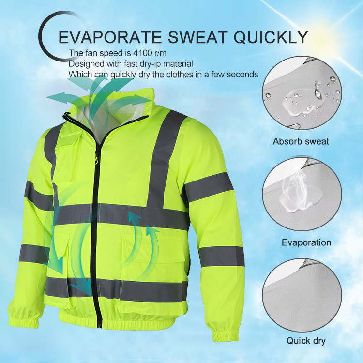 Three-fan high-visibility 5V work jacket supplier product detail image 4