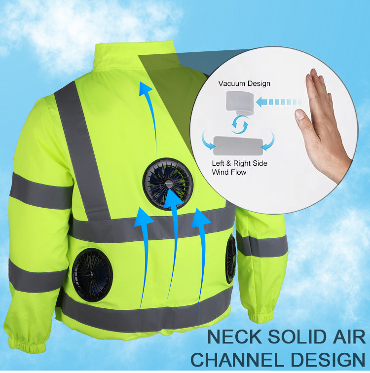 Three-fan high-visibility 5V work jacket supplier product detail image 5