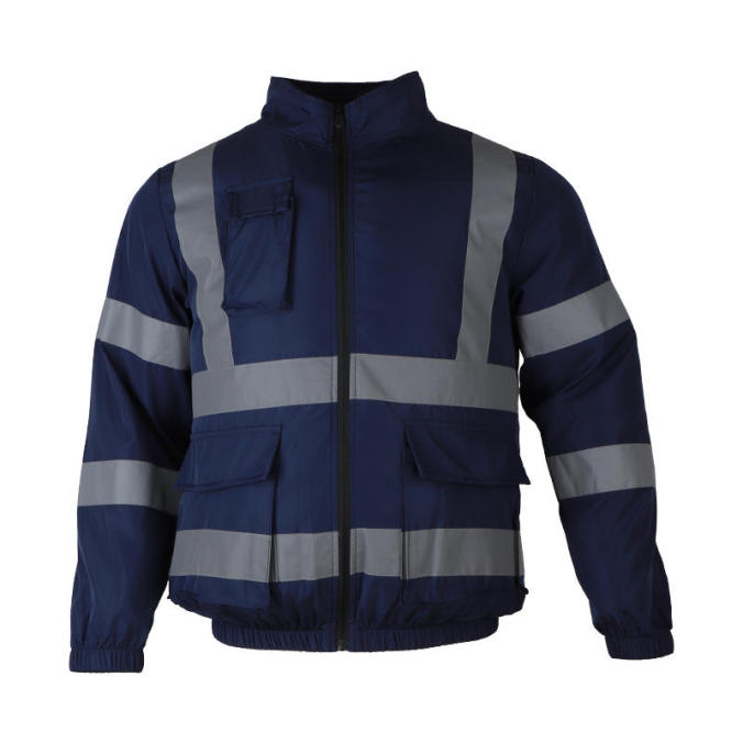 Dark Blue color option for Three-fan high-visibility outdoor cooling work jacket