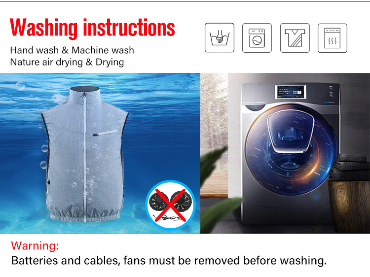 Lightweight 5V USB-powered cooling fan vest supplier product detail image 6