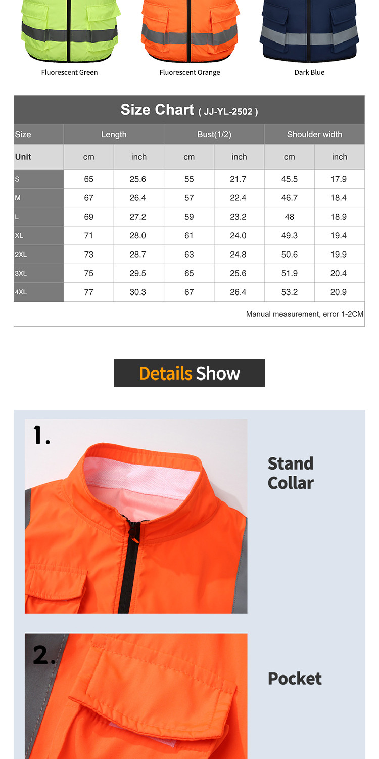 Reflective outdoor cooling vest with fan supplier product detail image 2