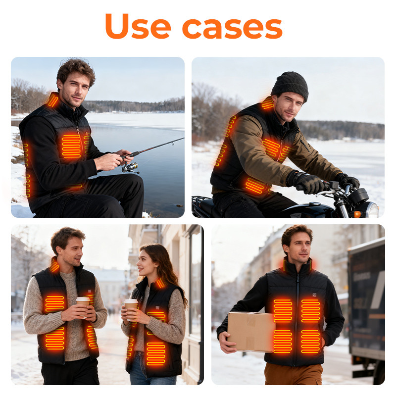 Eight-area unisex heated vest supplier product detail image 6
