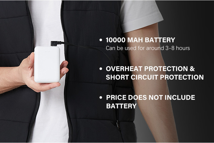 Lightweight 5V heated vest with battery pack supplier product detail image 5