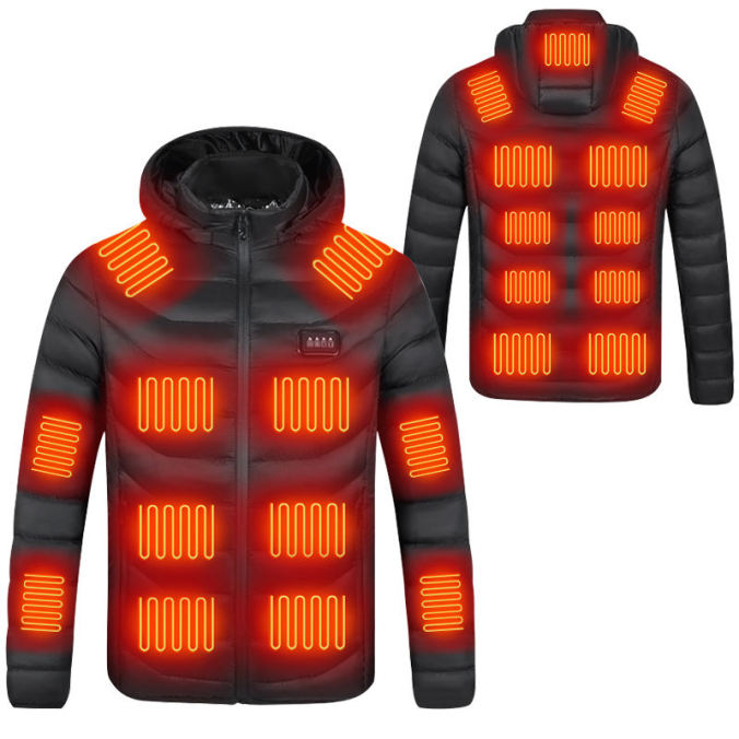 Black color option for 23-zone heated motorcycle jacket