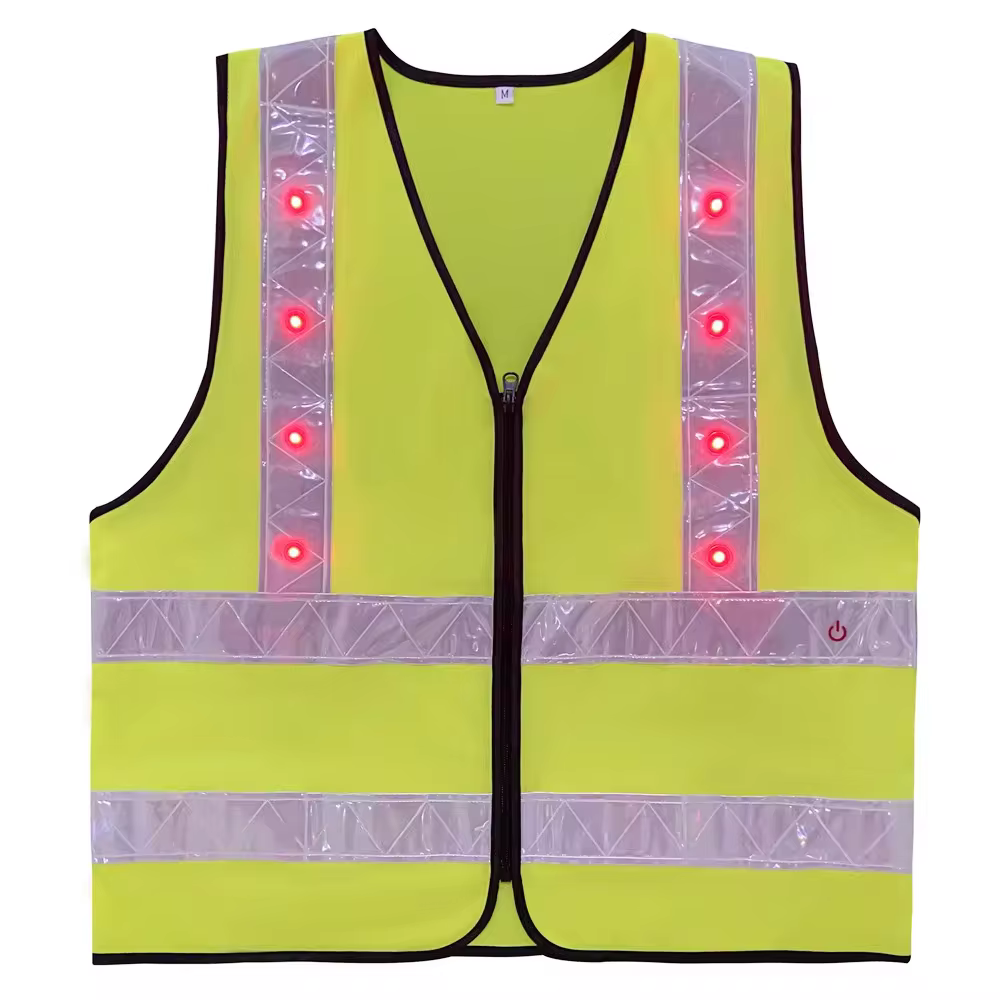 LED reflective vest with ANSI Class 1 wording product gallery image 1
