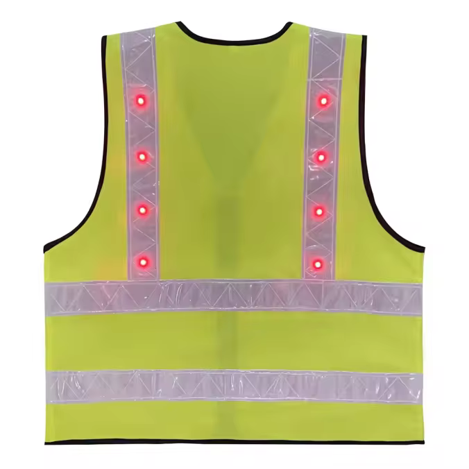 LED reflective safety vest with ANSI Class 1 source wording