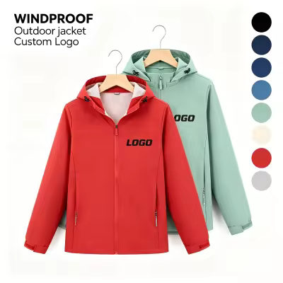 Recycled polyester hooded jacket product reference