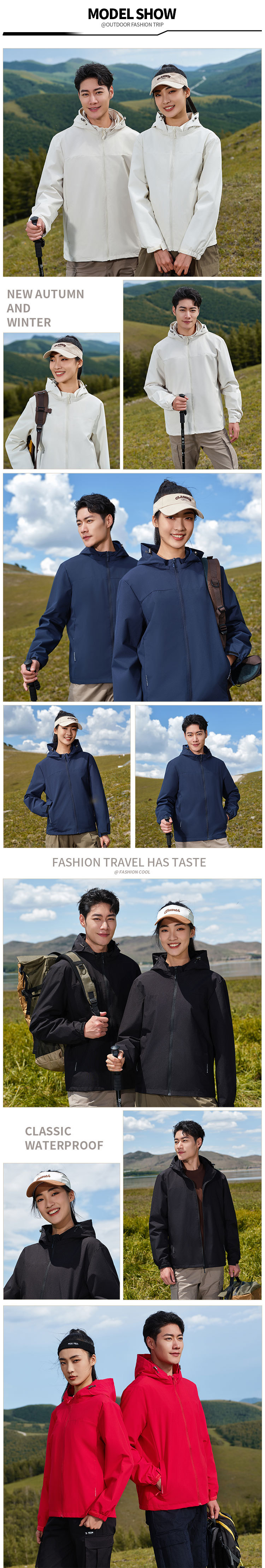 Recycled polyester hooded outdoor jacket supplier product detail image 6