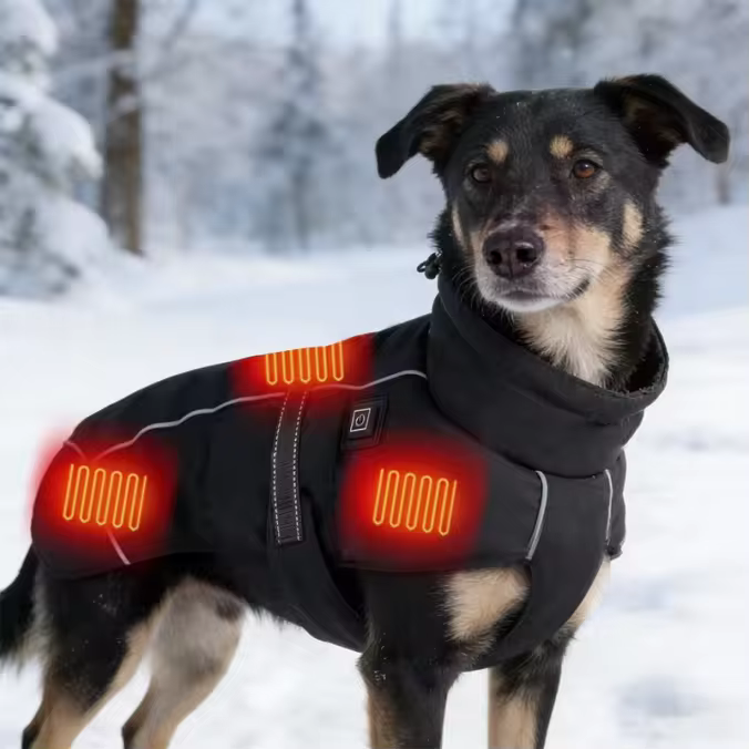 Rechargeable heated dog vest