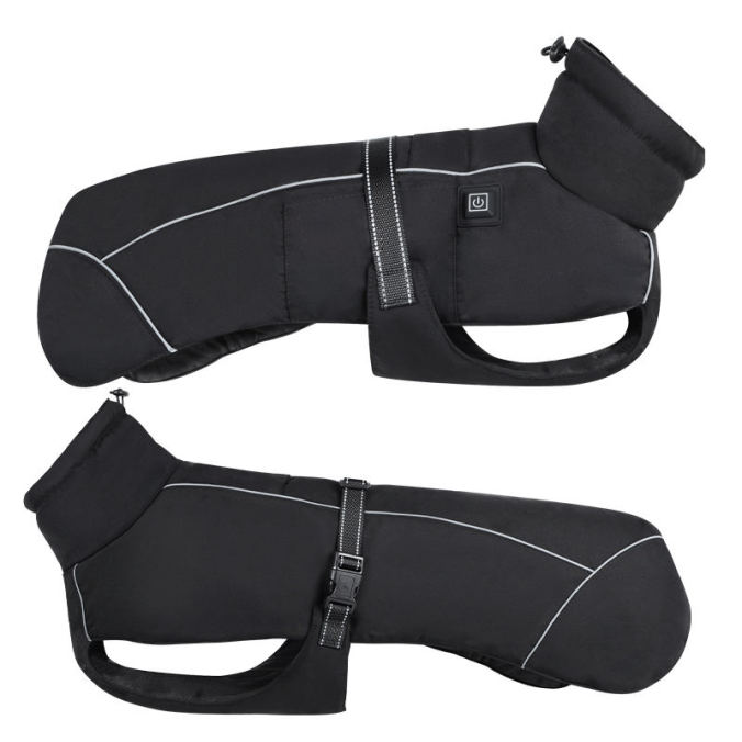 Black color option for Rechargeable heated dog vest