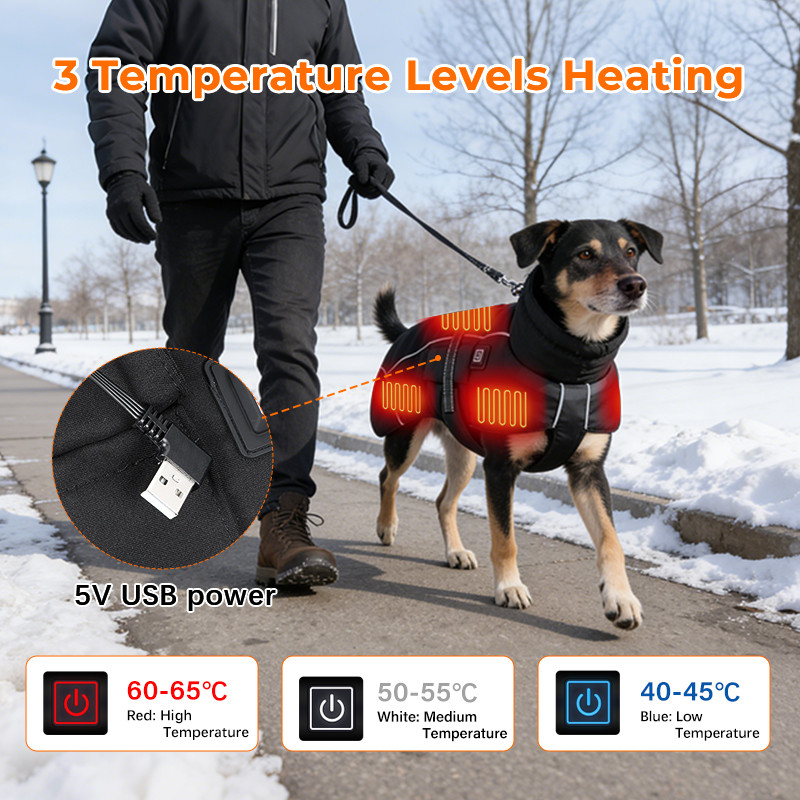 Rechargeable heated dog vest supplier product detail image 2