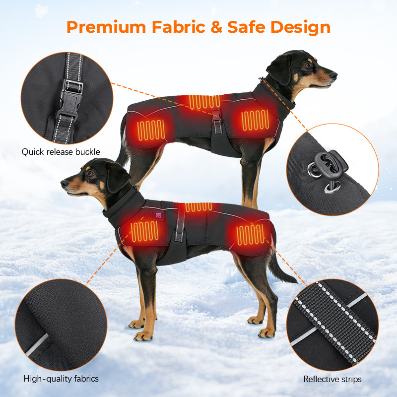 Rechargeable heated dog vest supplier product detail image 3