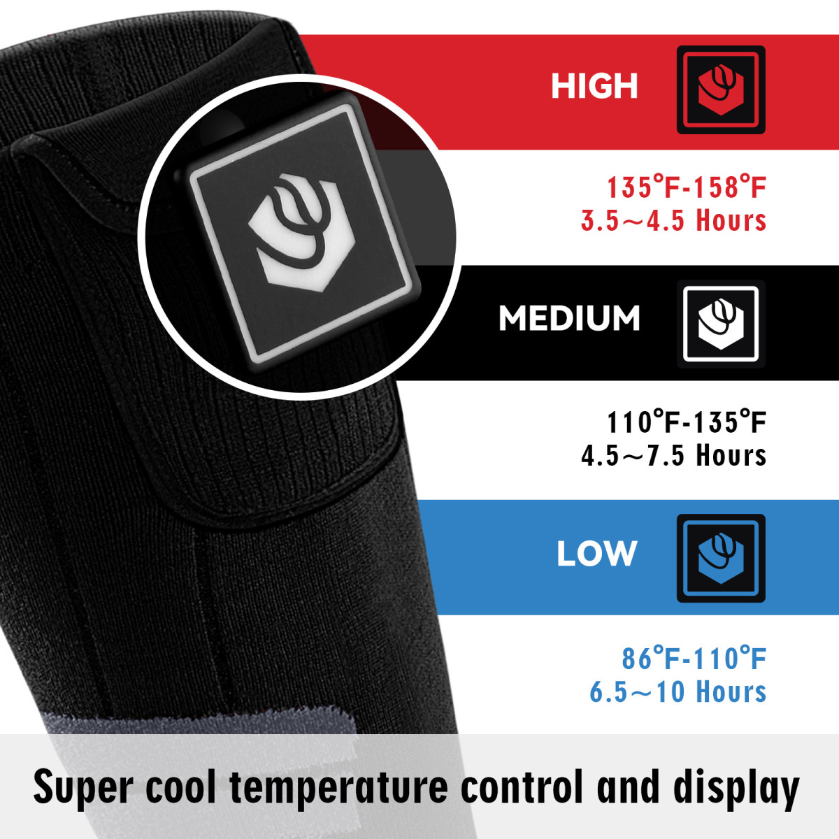 Bluetooth heated ski socks supplier product detail image 3