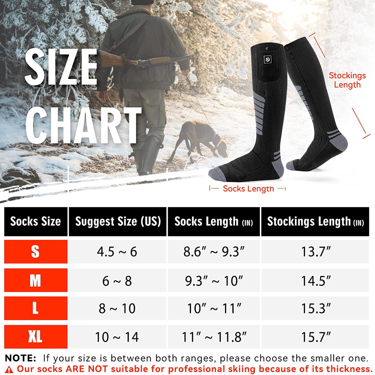 Bluetooth heated ski socks supplier product detail image 5