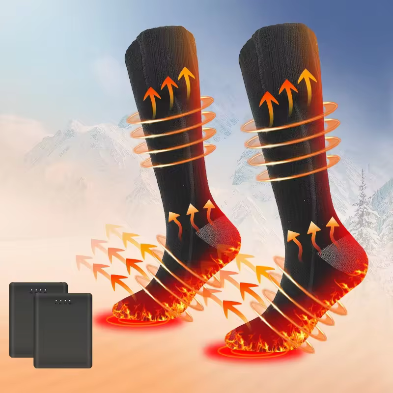 4000mAh washable heated socks product gallery image 1