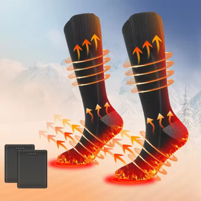 4000mAh washable heated socks