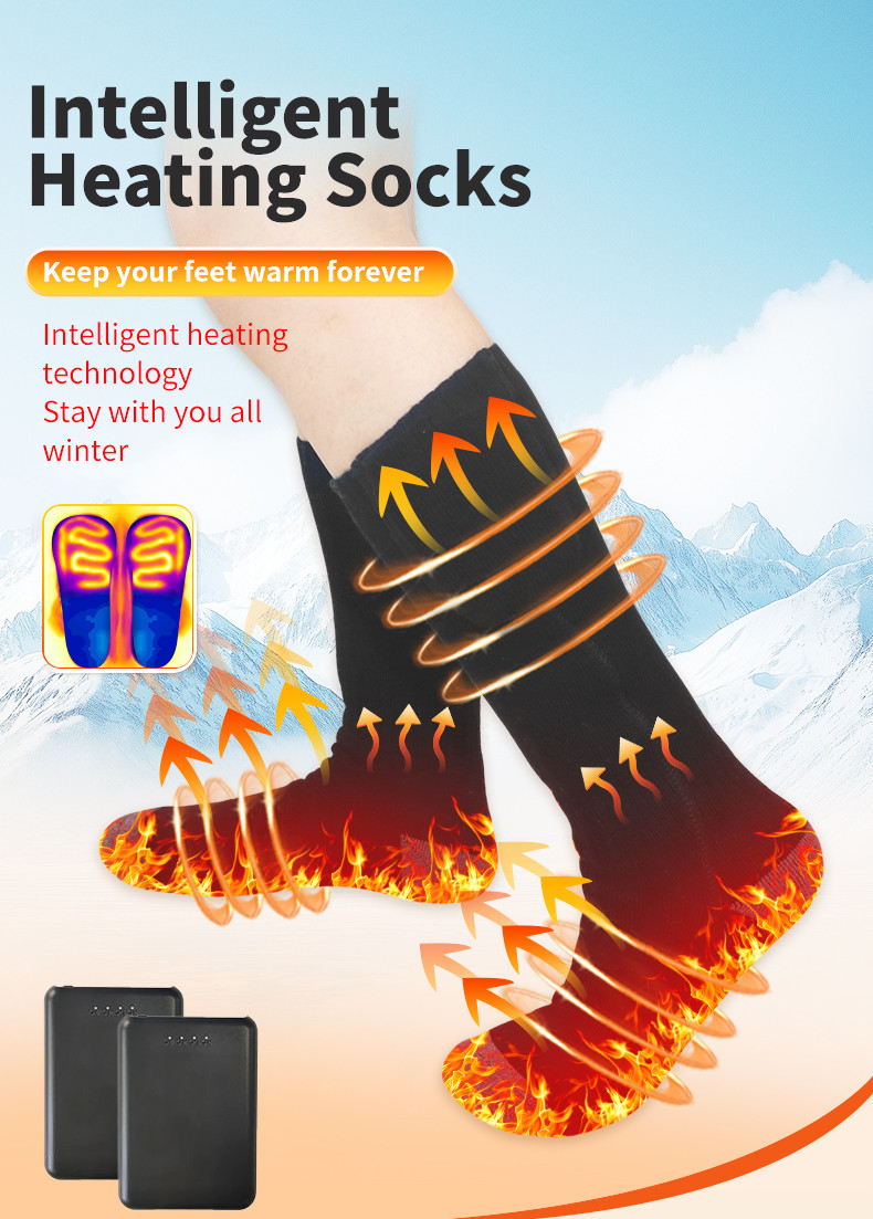 4000mAh washable heated socks supplier product detail image 1