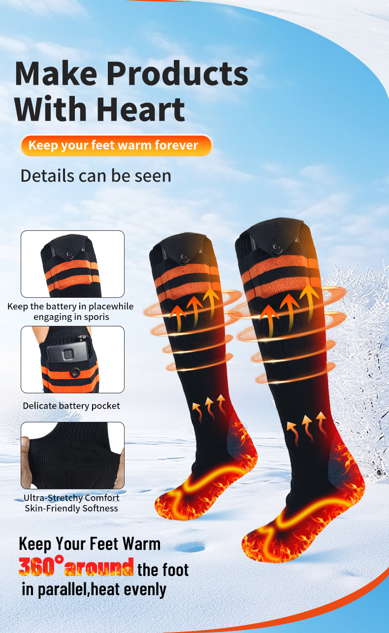 App-control 5000mAh heated socks supplier product detail image 3