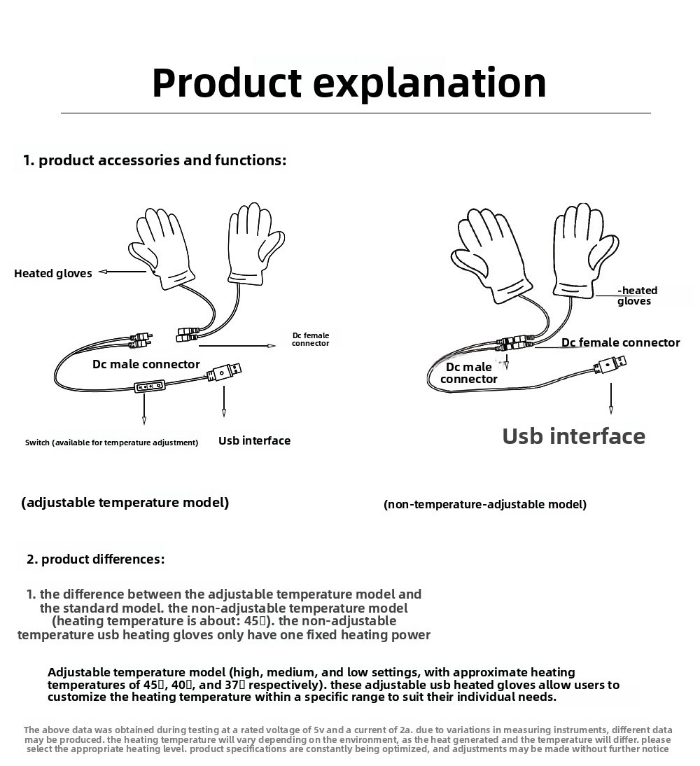 Adjustable-temperature heated gloves supplier product detail image 6