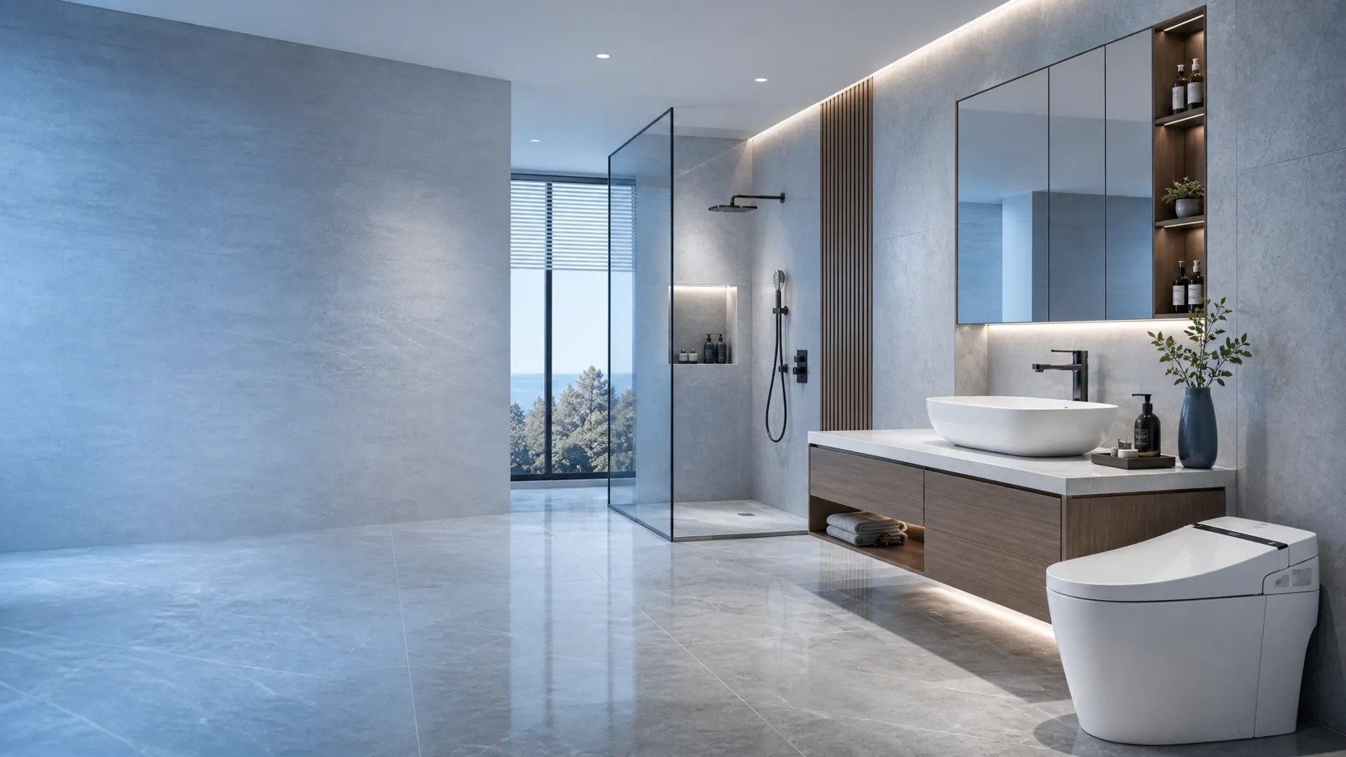 MICAWA bathroom manufacturing workshop background