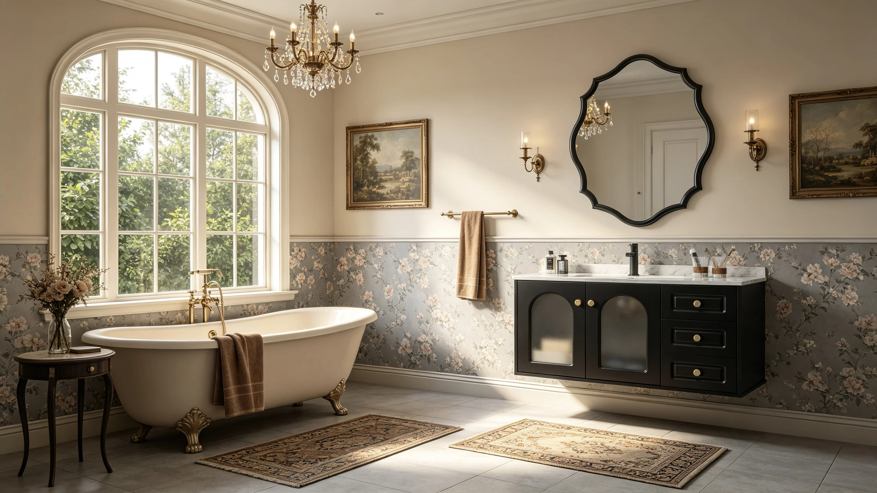 Commercial bathroom project interior