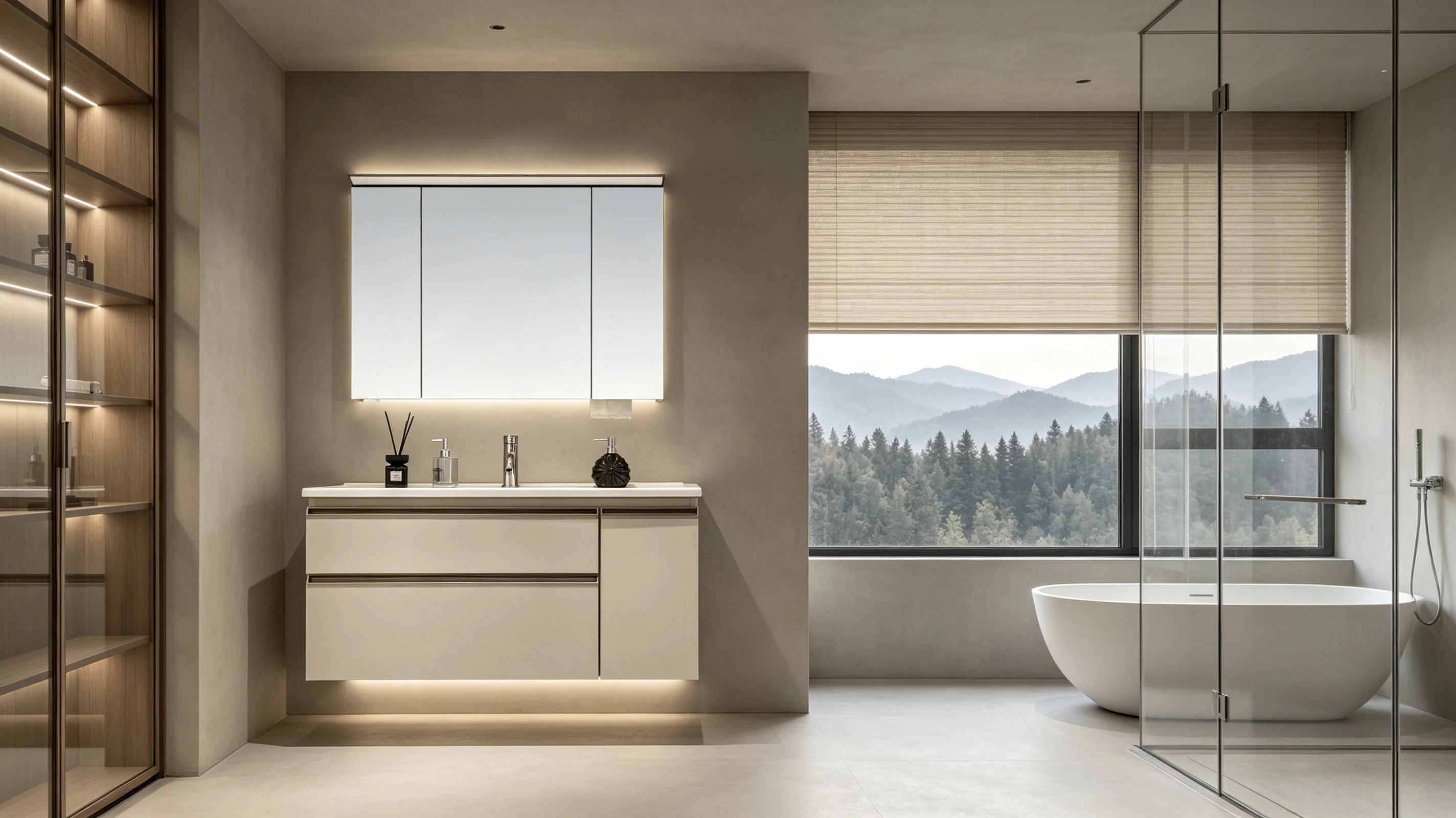 Modern bathroom cabinet and vanity