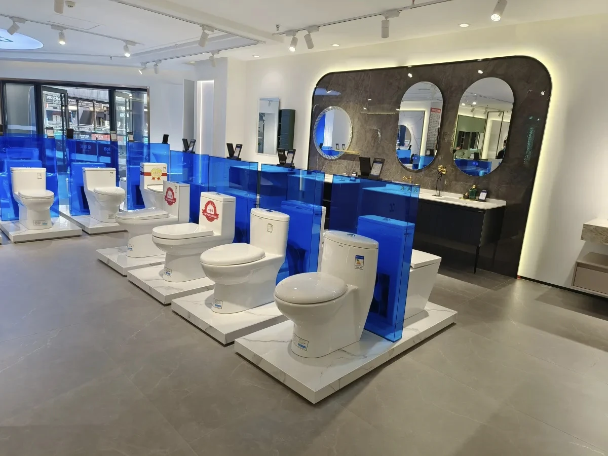 MICAWA dealer showroom displaying complete bathroom collections