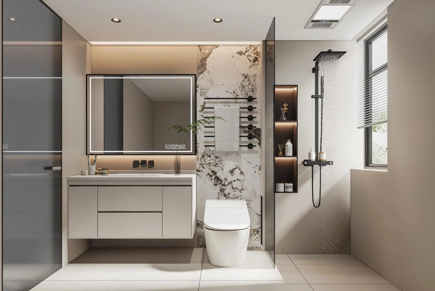Guangzhou Panyu Times City bathroom interior detail