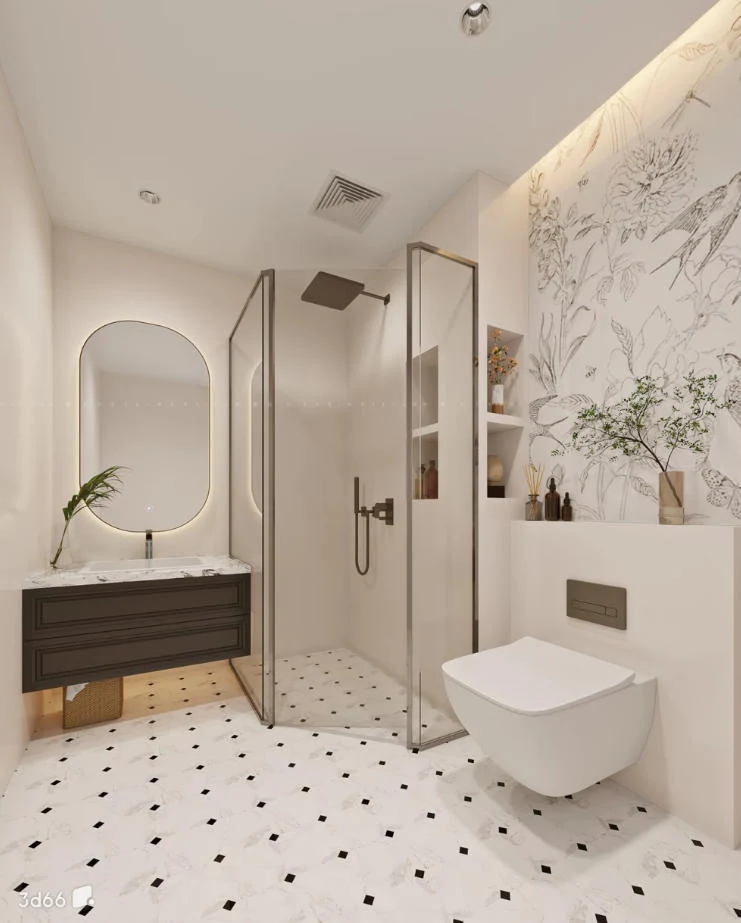 Qionghai Palm Peninsula bathroom interior detail