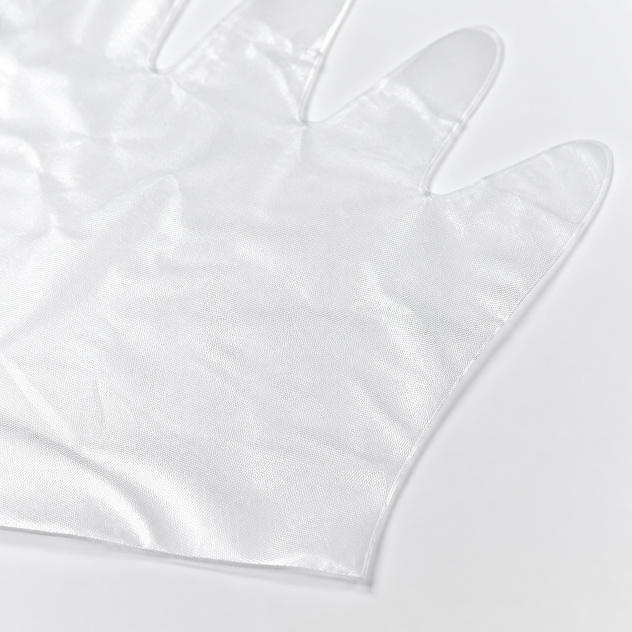 Disposable CPE Gloves material surface, glove shape and cuff detail thumbnail