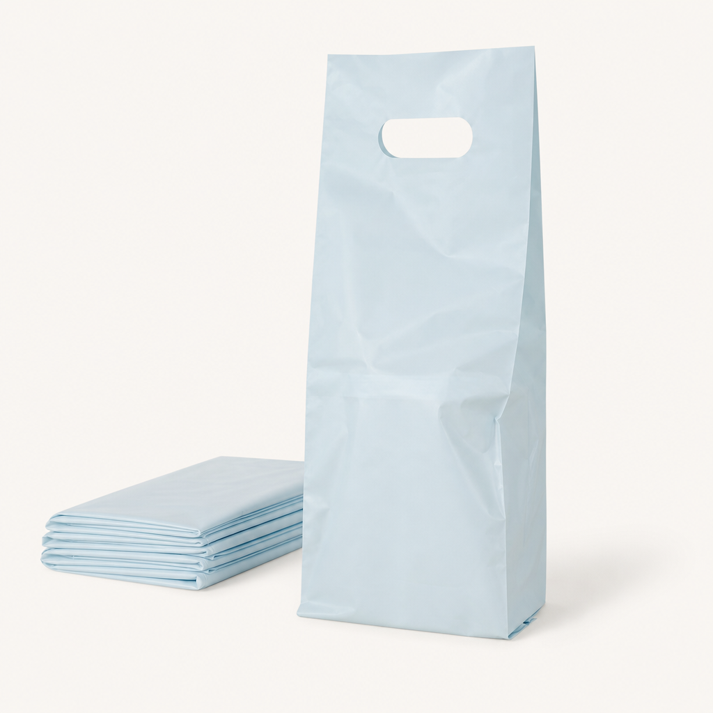 Compostable takeout cup carrier bag configured around drink-cup geometry