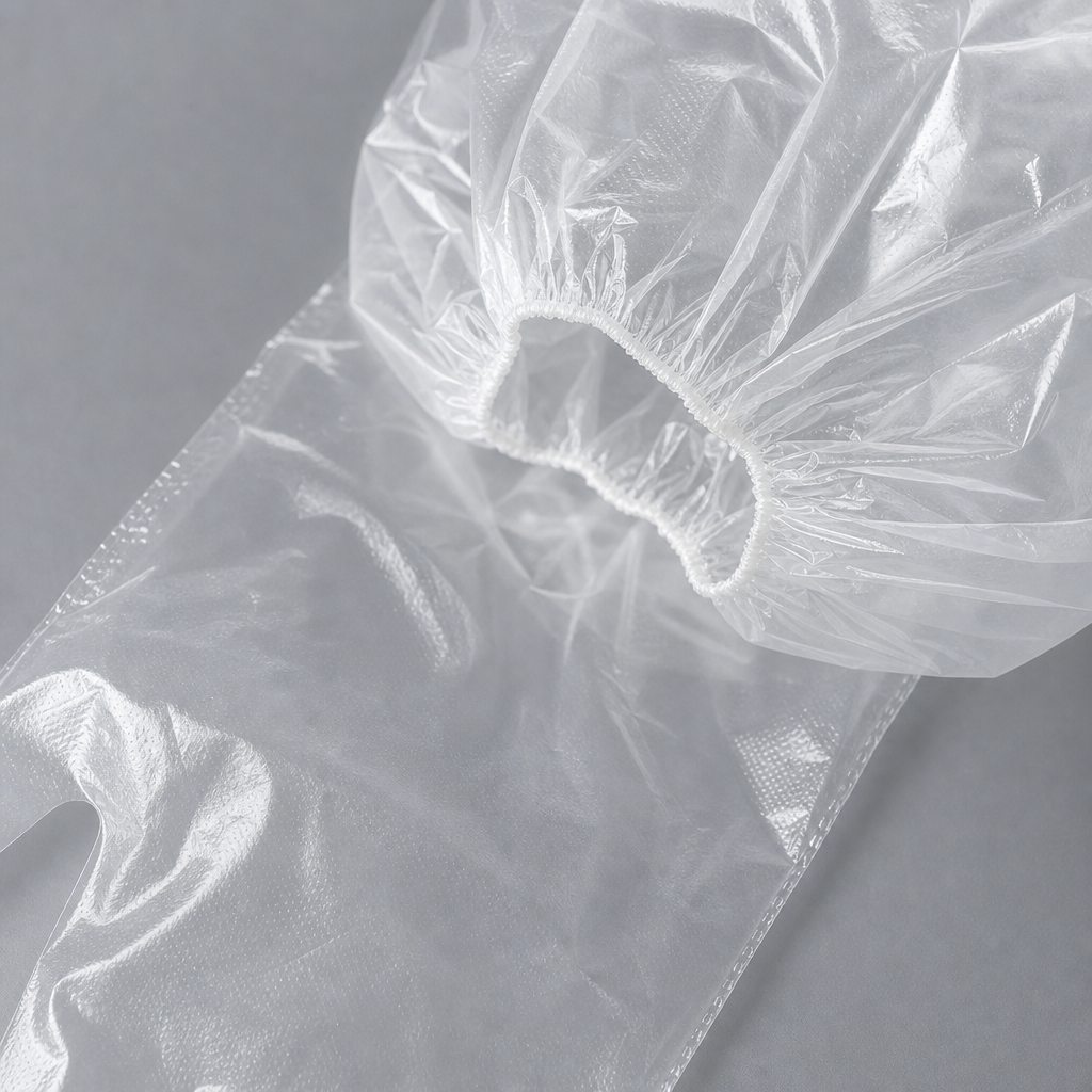 CPE Long Gloves material surface, glove shape and cuff detail thumbnail