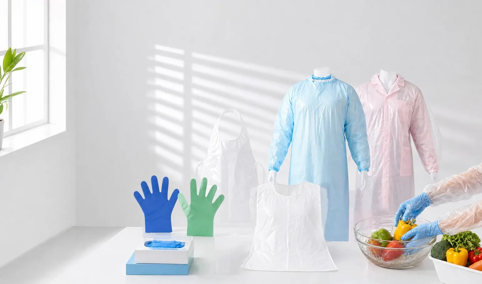 Worldchamp disposable gloves, protective wear and plastic bags product range