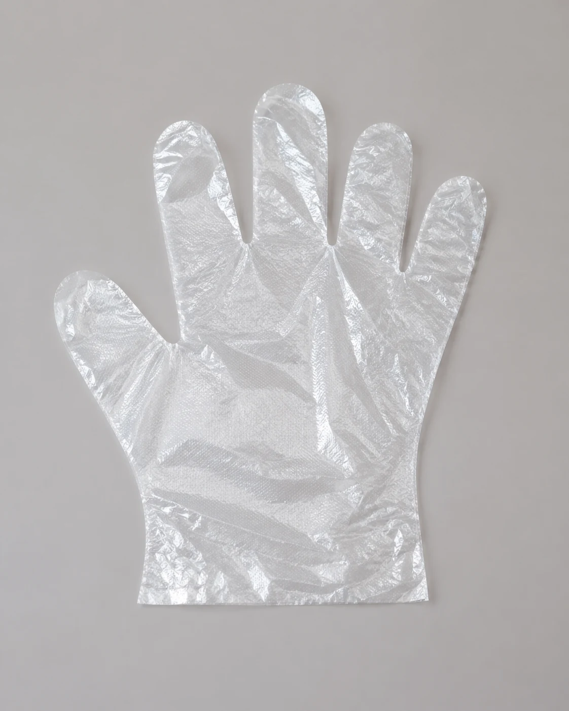 Clear soft-drape LDPE disposable film glove