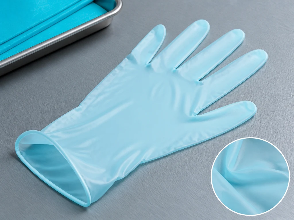 High-Elasticity POE Gloves material surface, glove shape and cuff detail thumbnail