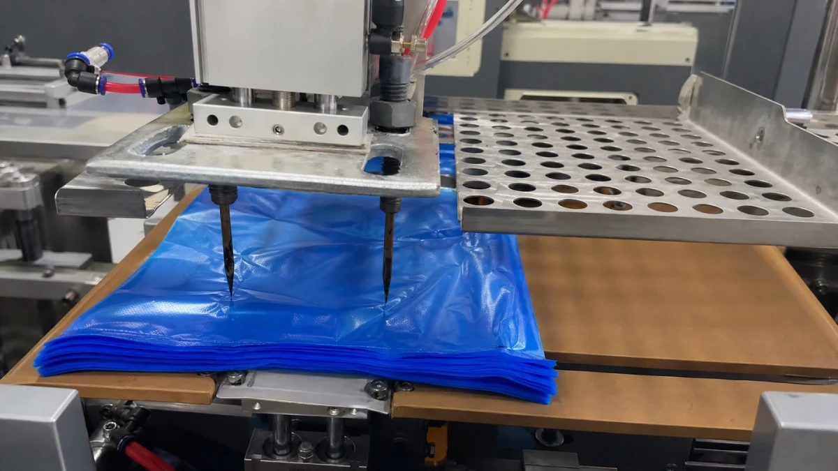 Real automated glove punch and sealing workstation