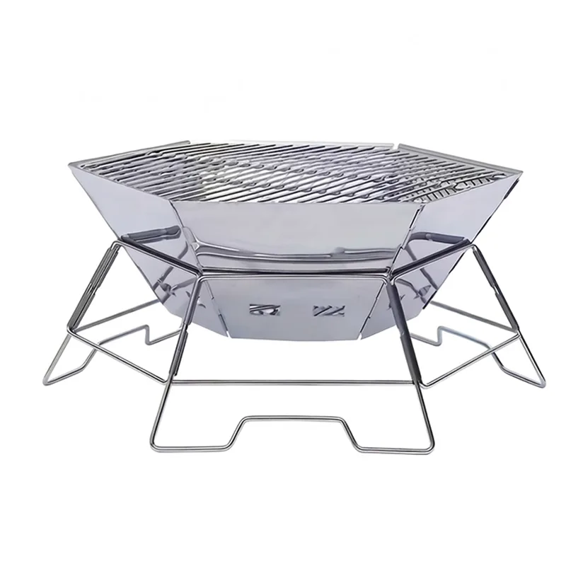 Hexagonal Fire Pit Grill
