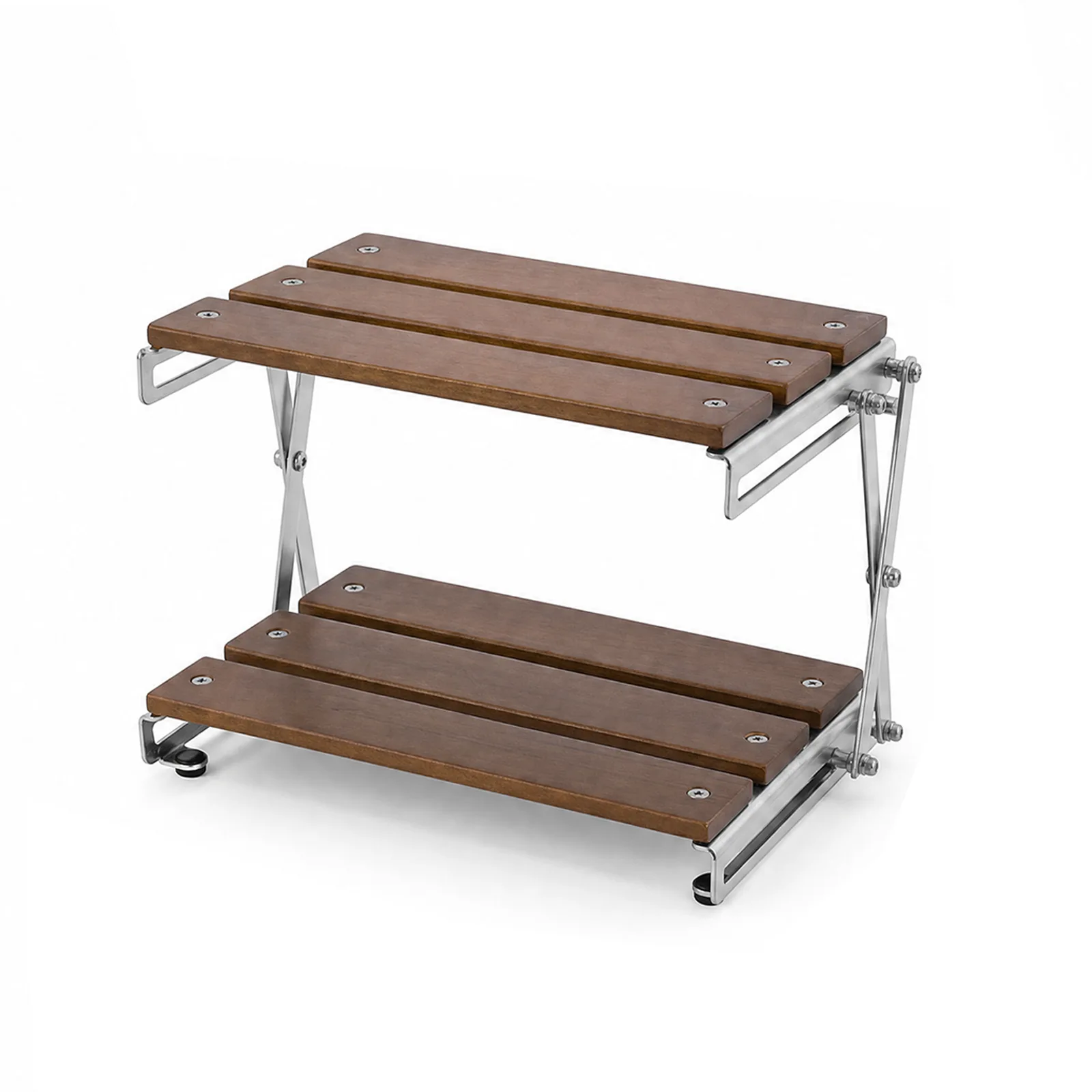3-Tier Wooden Camping Storage Rack
