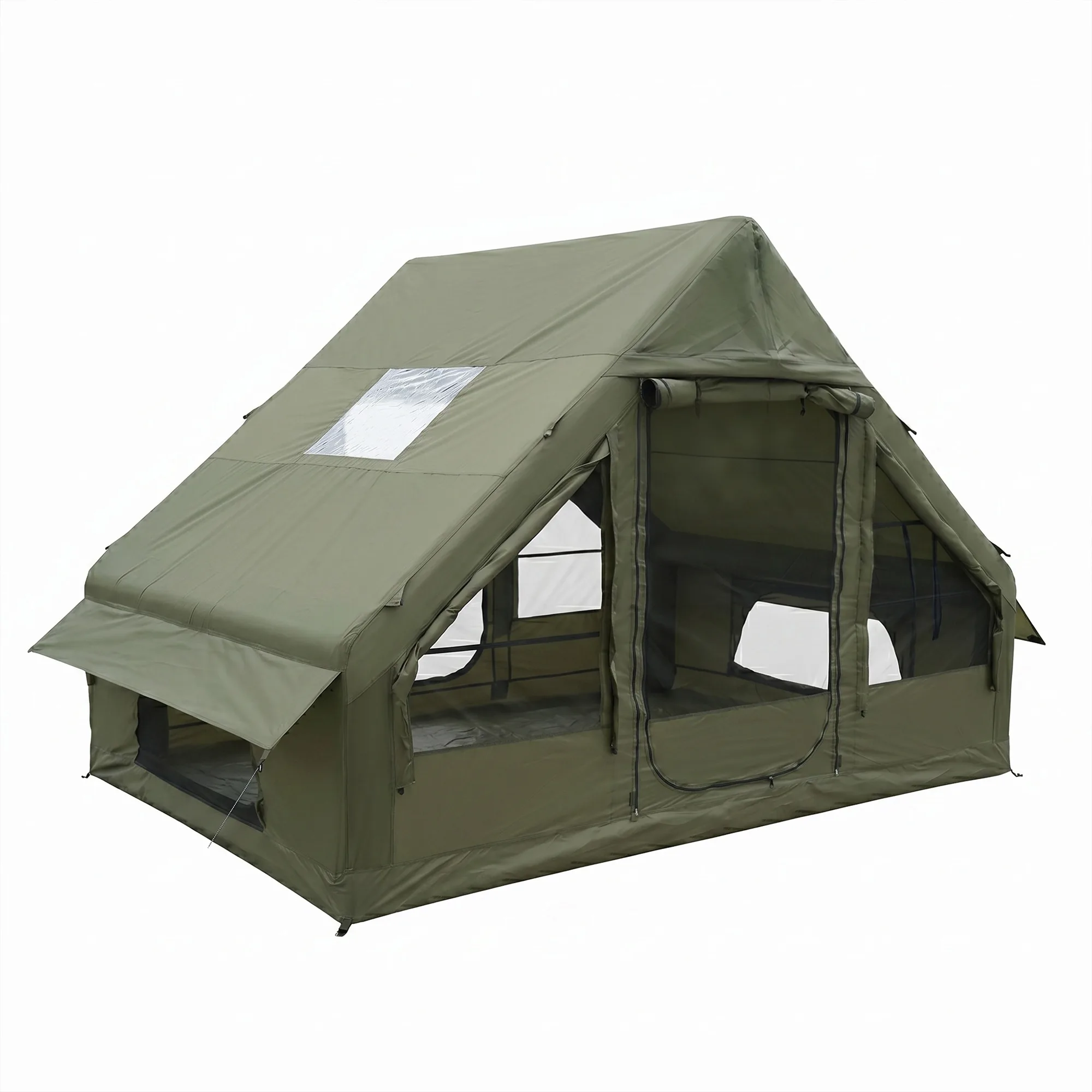 6.3 m² Green Tent with Single Small Window