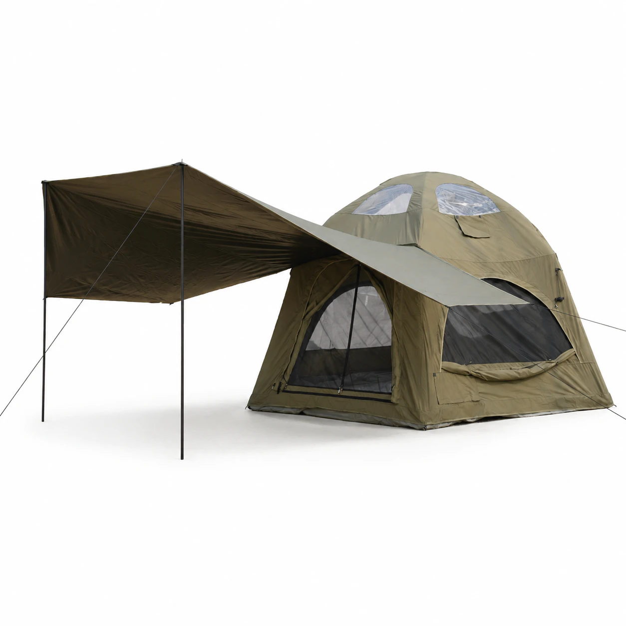 Ø4.5m TC Cotton Support-Pole Canopy Tent IT043