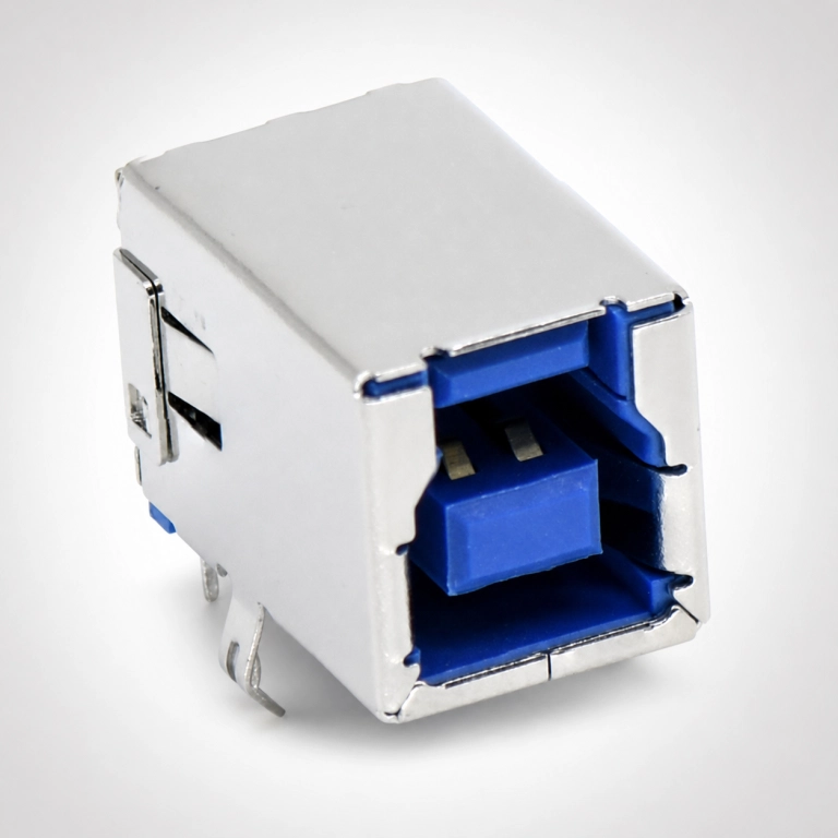 USB 3.0 Type-B Female Right-Angle DIP Connector ｜ WLU3F9-0911G0043